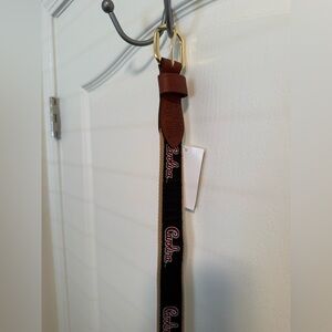 University of South Carolina Carolina Black and Tan Woven Belt - Size 36